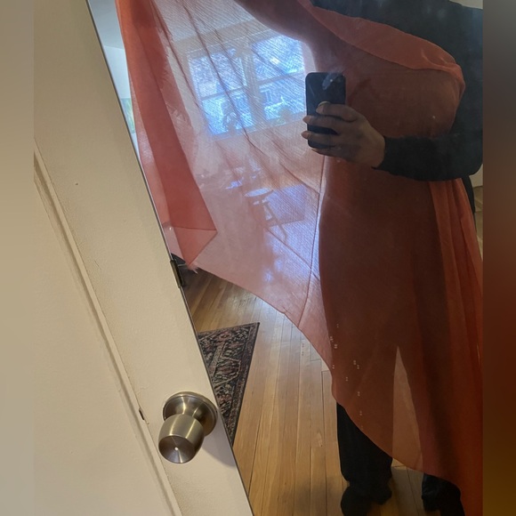 Orange/Rust Cashmere Scarf/Shawl - Picture 7 of 13